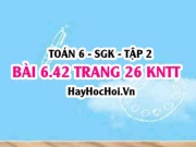 Bài 6.42 trang 26 Toán 6 Tập 2 Kết nối tri thức